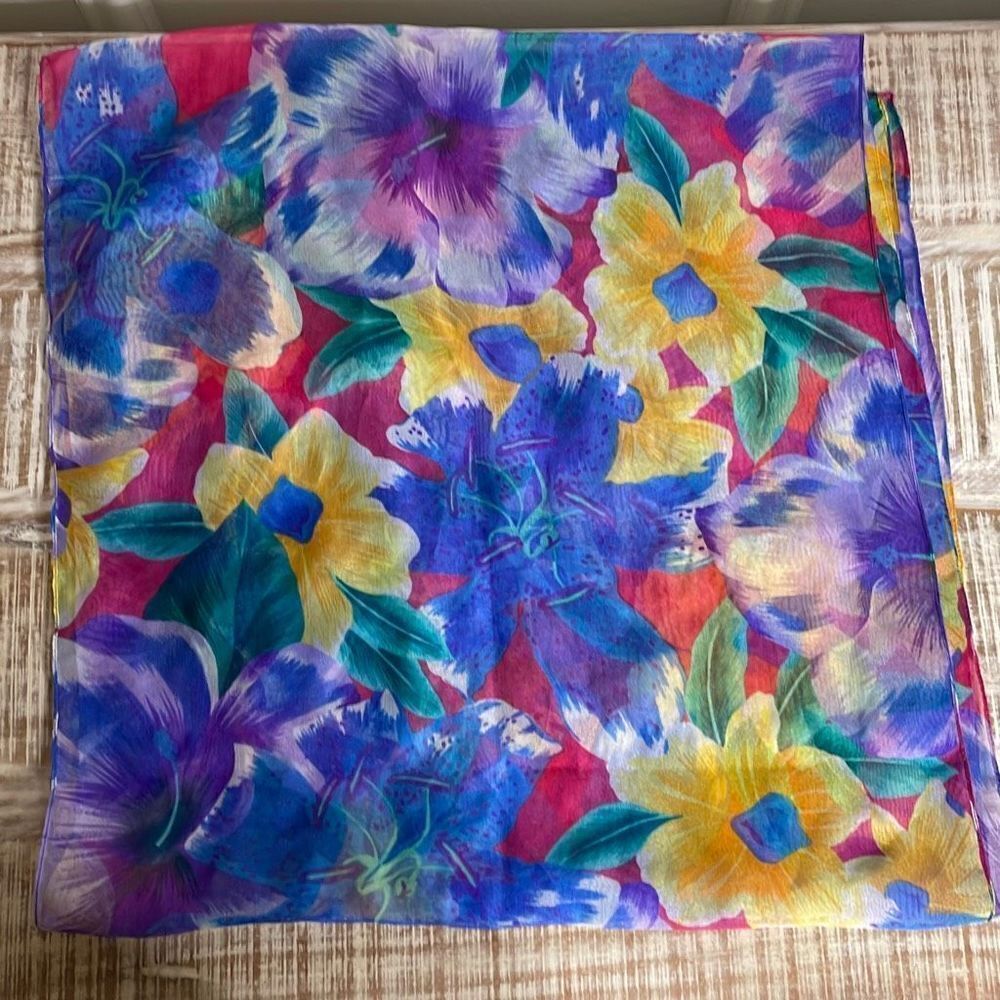 Echo Vintage Cotton Floral Scarf